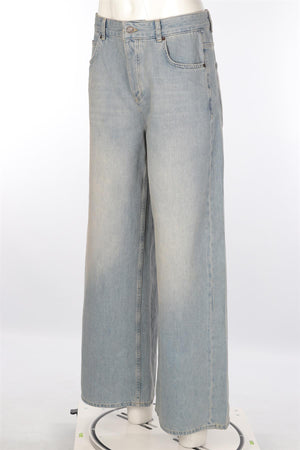 ME+EM BLUE DENIM LOW RISE WIDE LEG JEANS W28 UK 10
