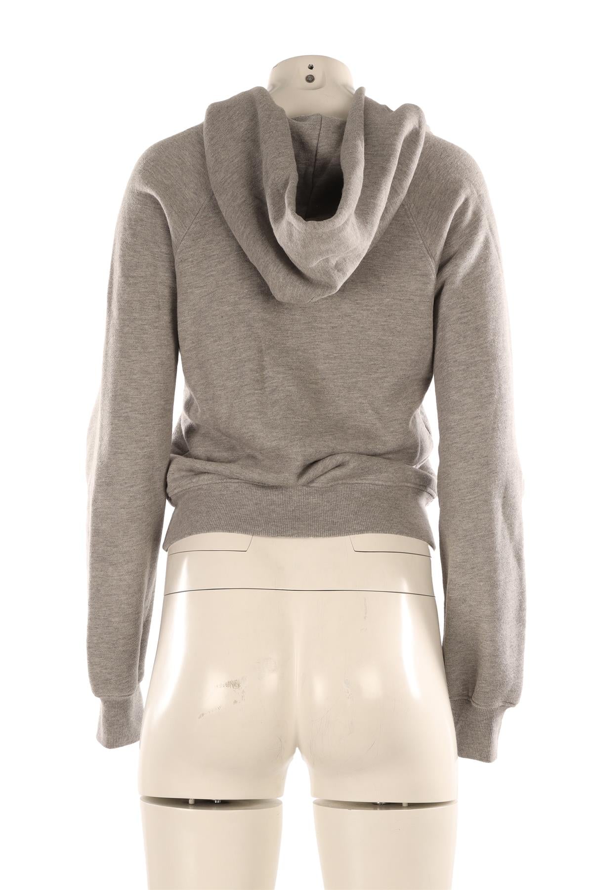 ETERNE GREY COTTON HOODIE SMALL