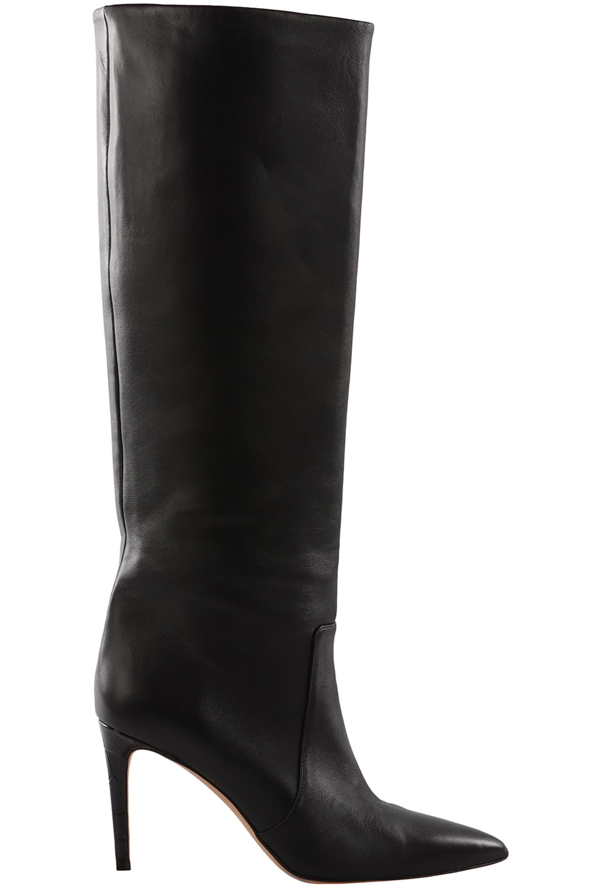 PARIS TEXAS BLACK LEATHER KNEE HIGH BOOTS EU 38.5 UK 5.5 US 8.5