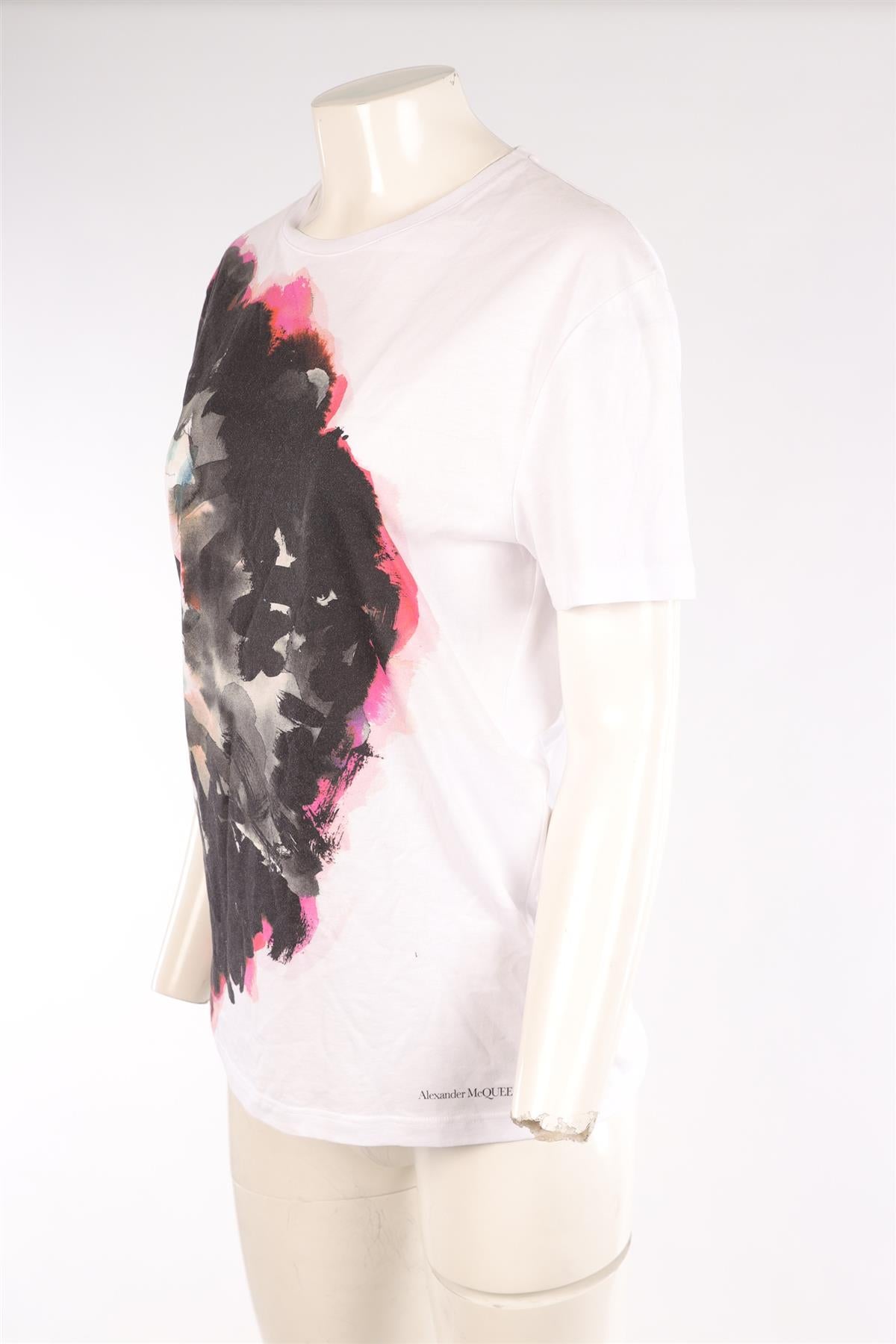 ALEXANDER MCQUEEN WHITE MEN'S COTTON T-SHIRT MEDIUM