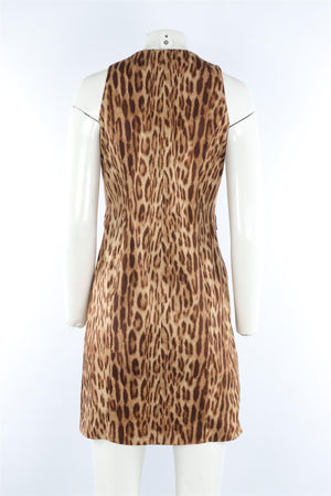 MICHAEL MICHAEL KORS BROWN COTTON MINI DRESS US 4 UK 8