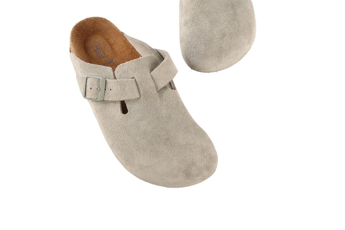 BIRKENSTOCK GREY SUEDE MULES EU 38 UK 5 US 8
