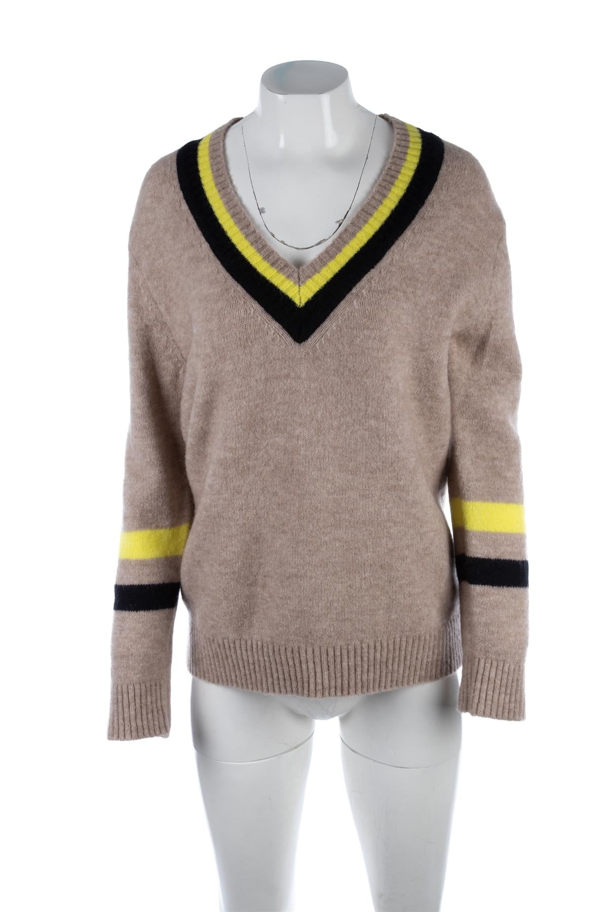M&S X BELLA FREUD BEIGE WOOL SWEATER SMALL