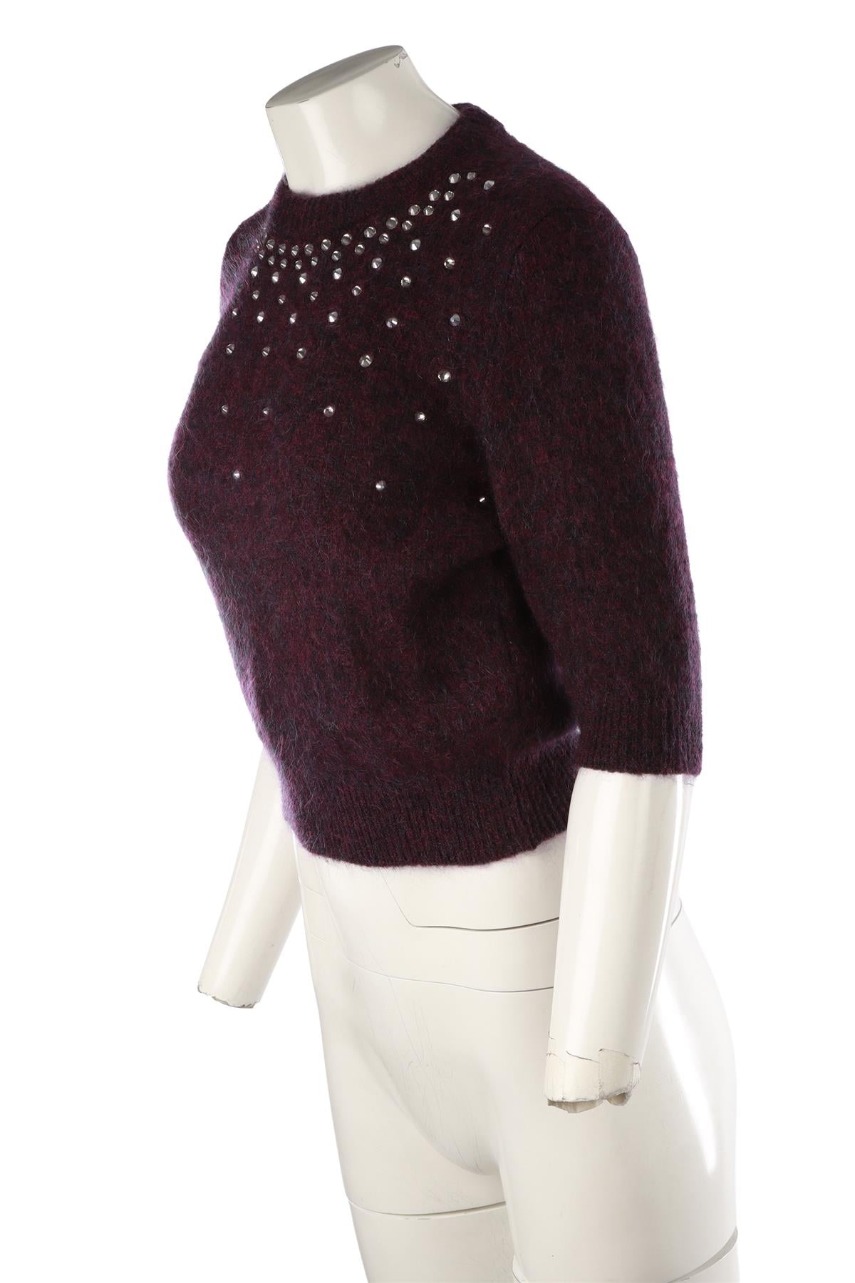 PURPLE MOHAIR SWEATER
