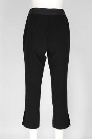 CINQ A SEPT BLACK SILK STRAIGHT LEG PANTS US 6 UK 10