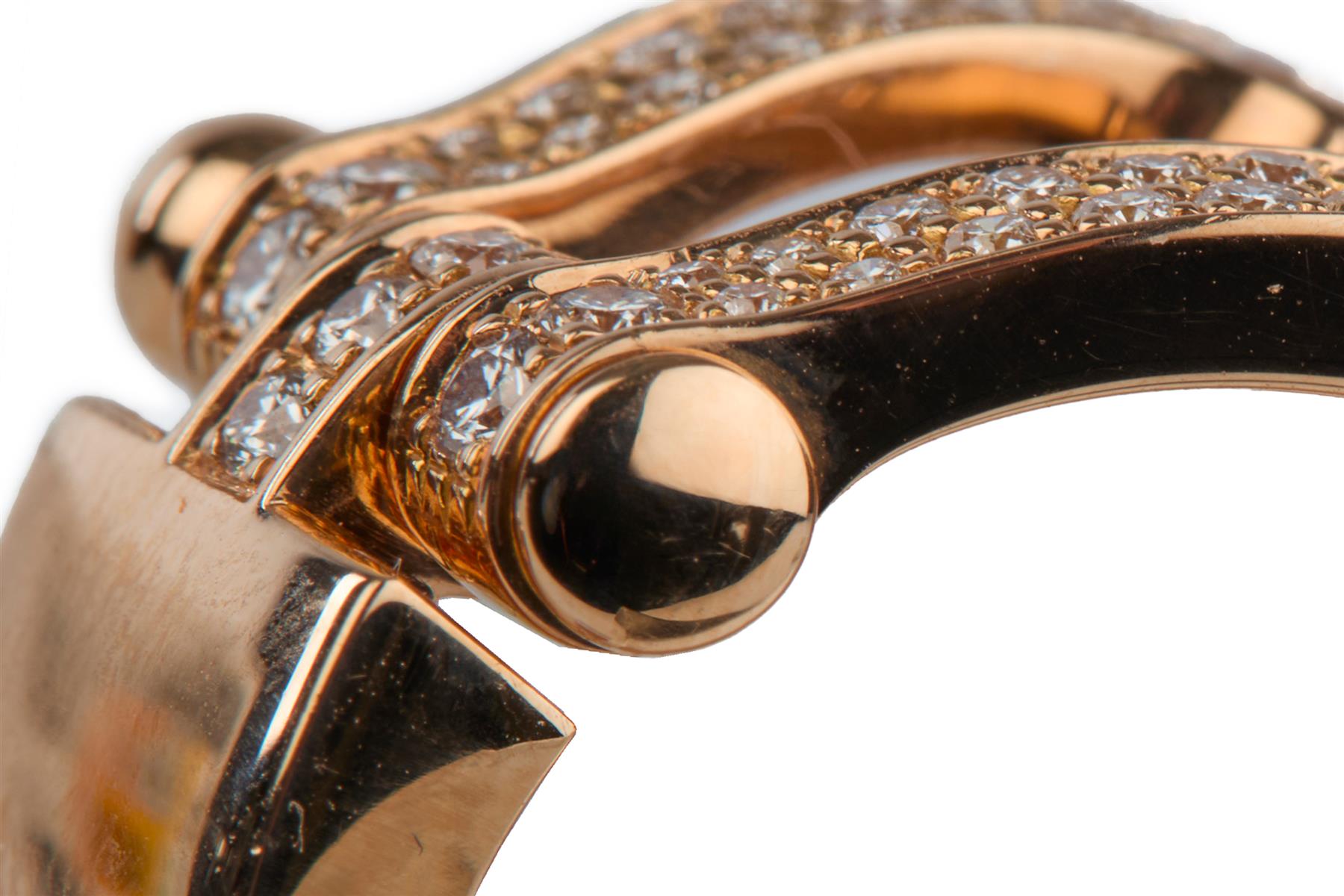 FRED FORCE 10 18K ROSE GOLD AND DIAMOND RING SIZE 53