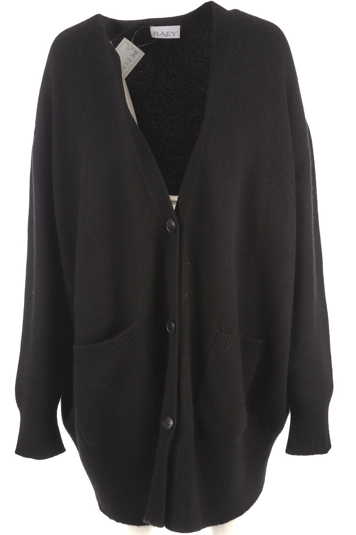RAEY BLACK CASHMERE CARDIGAN XSMALL