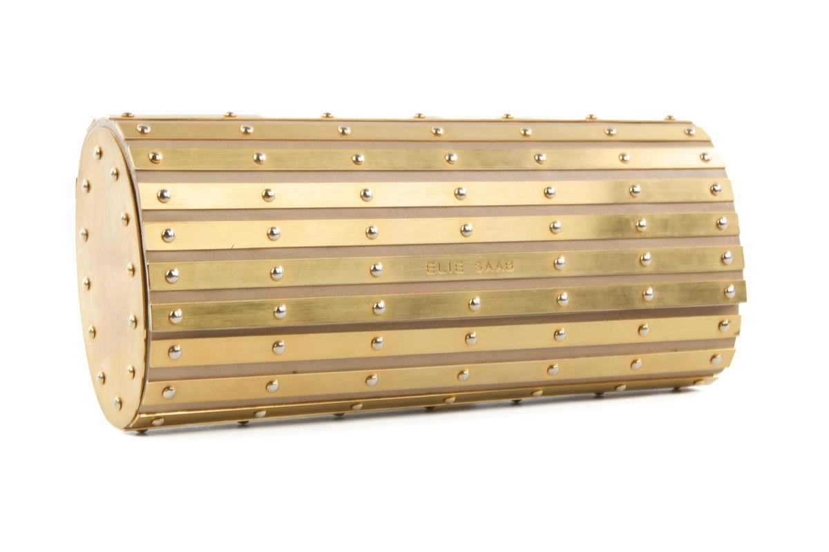 ELIE SAAB GOLD METAL CLUTCH