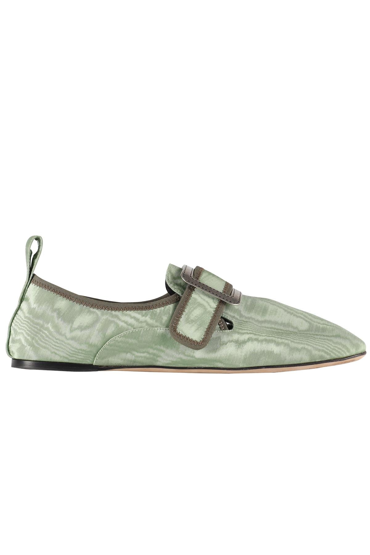 LOEWE GREEN GROSGRAIN LOAFERS EU 39 UK 6 US 9