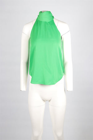 ME+EM GREEN CREPE TOP UK 8