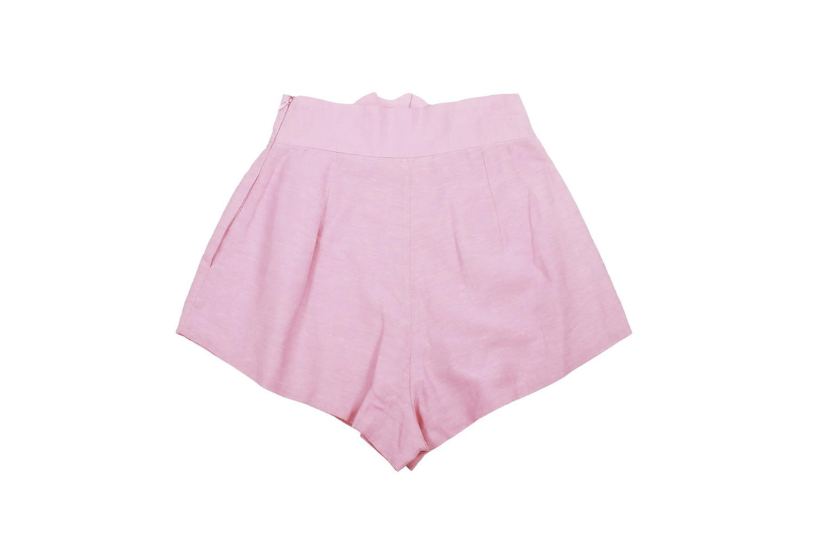 PINK LINEN SHORTS