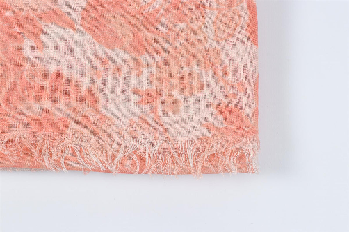 STELLA MCCARTNEY PEACH SILK SCARF