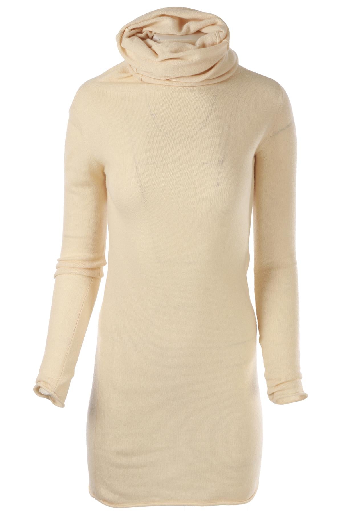 CREAM CASHMERE MINI DRESS