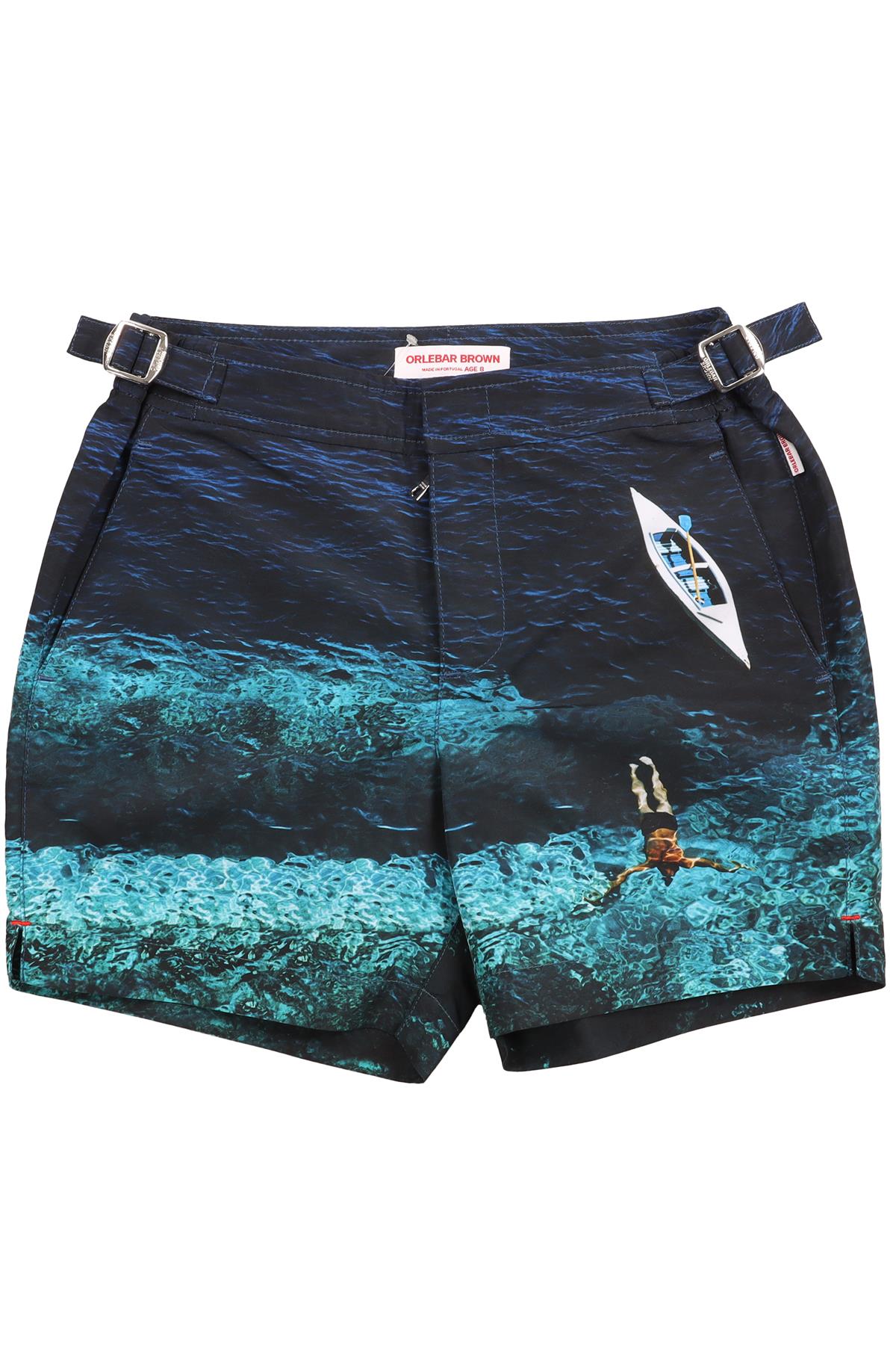 ORLEBAR BROWN BLUE KIDS BOYS SWIM SHORTS 8 YRS