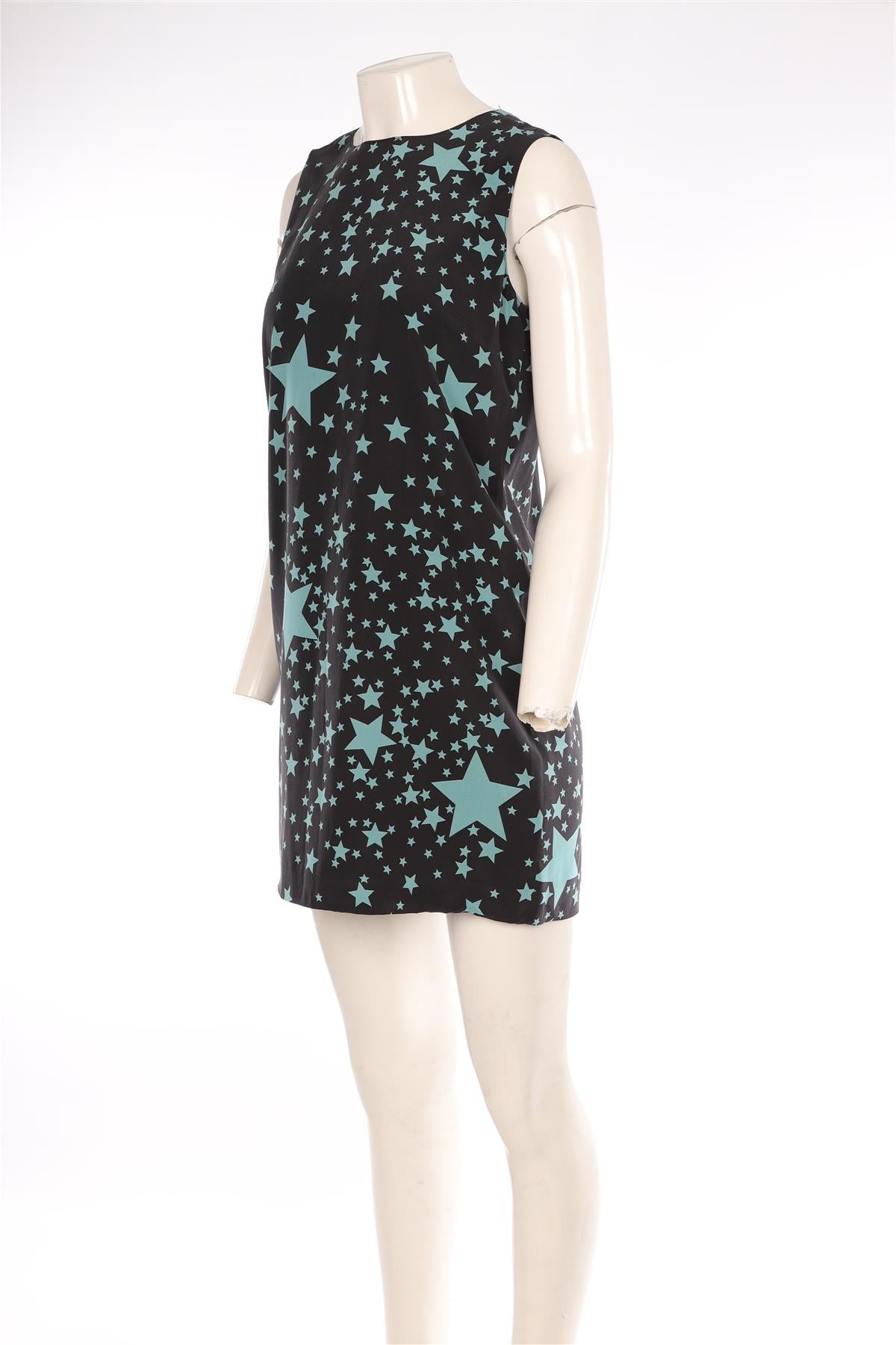 DOLCE & GABBANA BLACK SILK MINI DRESS IT 44 UK 12