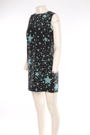 DOLCE & GABBANA BLACK SILK MINI DRESS IT 44 UK 12