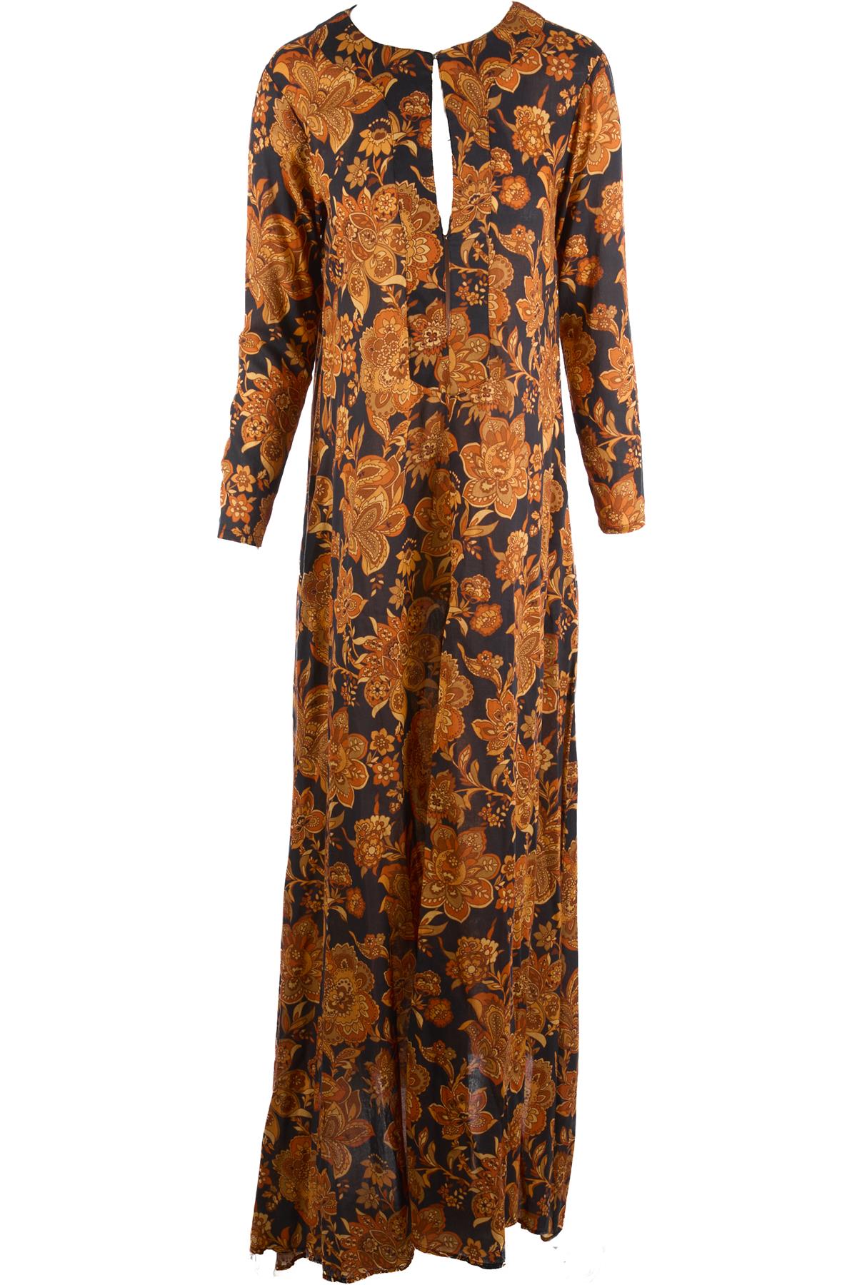 DODO BAR OR ORANGE COTTON MAXI DRESS SMALL