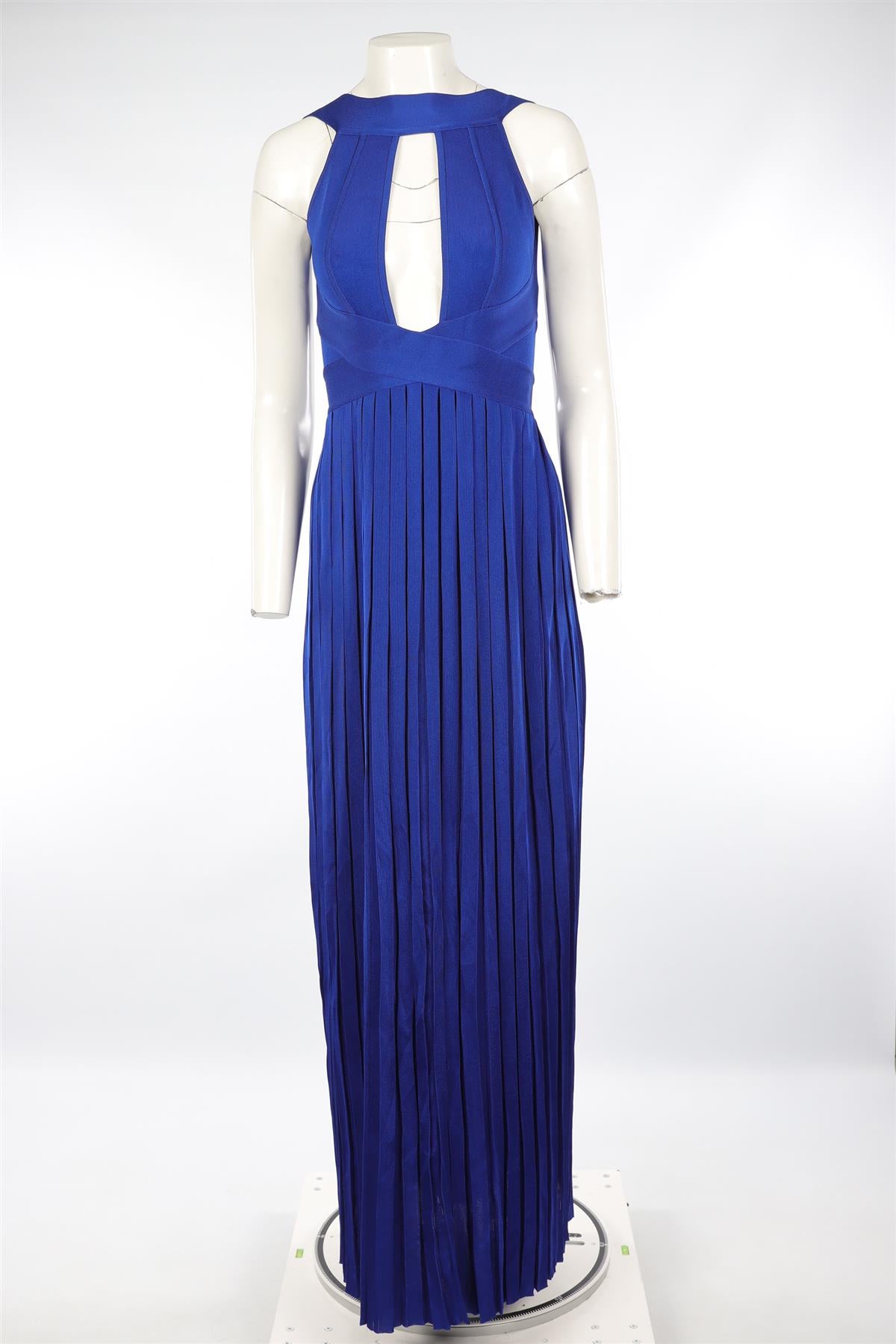 BALMAIN BLUE KNIT MAXI DRESS FR 36 UK 8