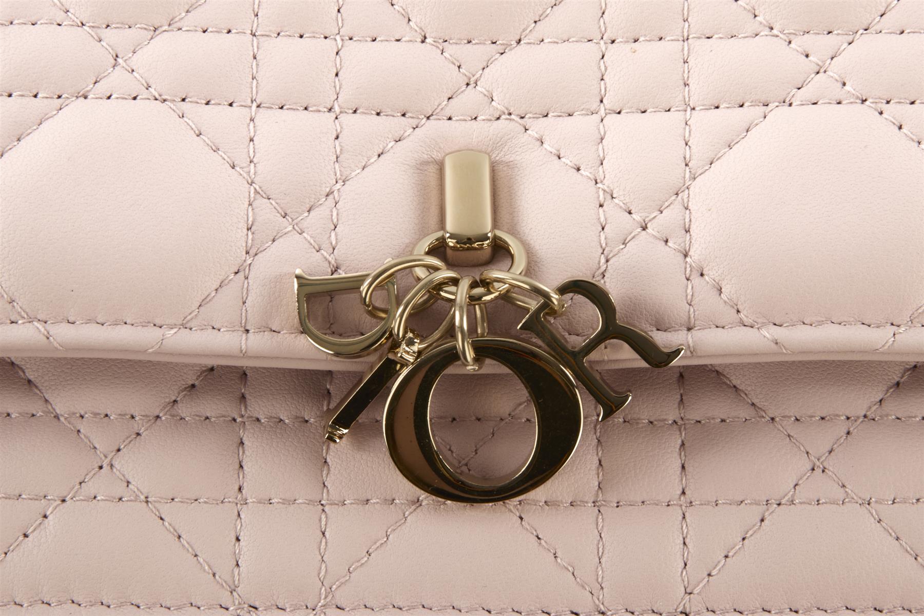 CHRISTIAN DIOR PINK MY DIOR MINI CANNAGE LEATHER CROSSBODY BAG