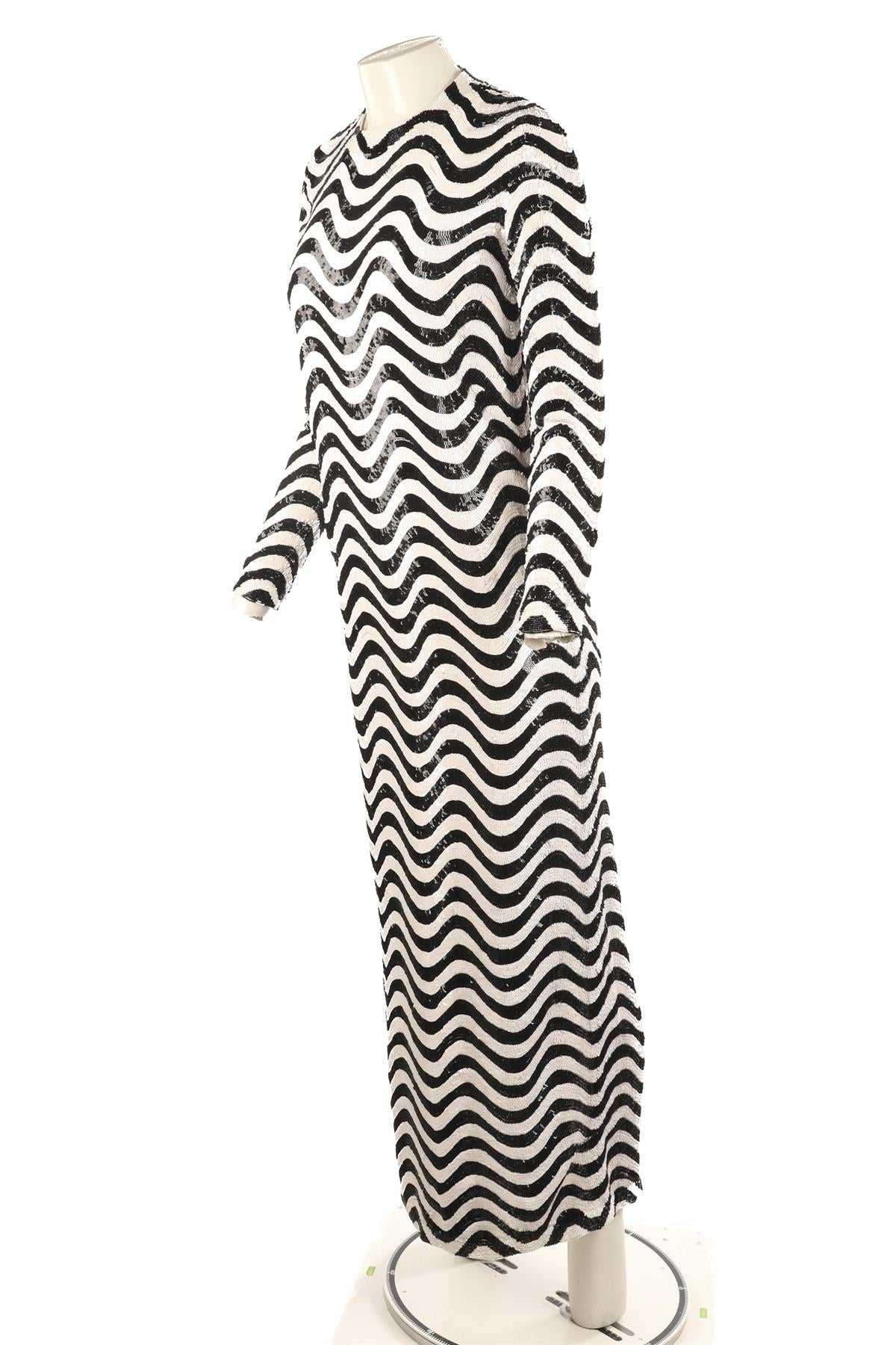 ASHISH WHITE SEQUIN MAXI DRESS XSMALL