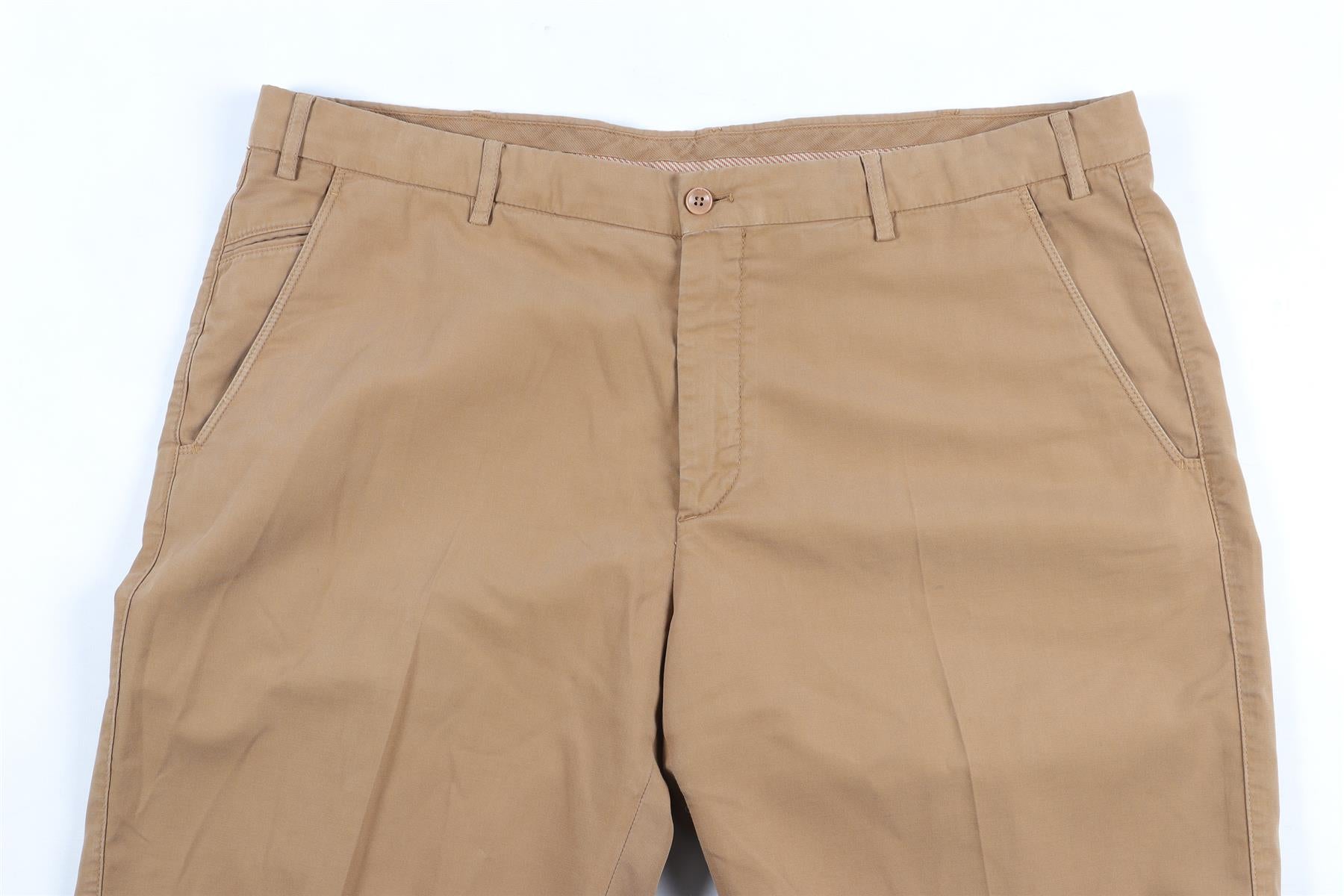 LORO PIANA BROWN MENS COTTON SHORTS IT 56 UK 48