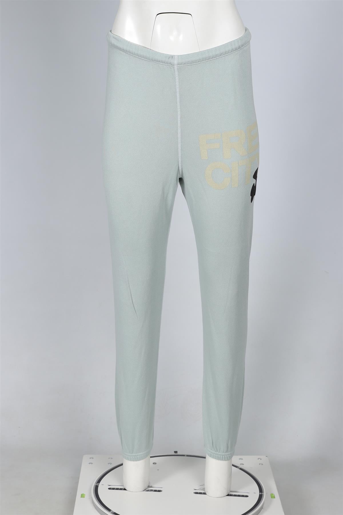 FREE CITY GREEN COTTON TRACK PANTS SMALL