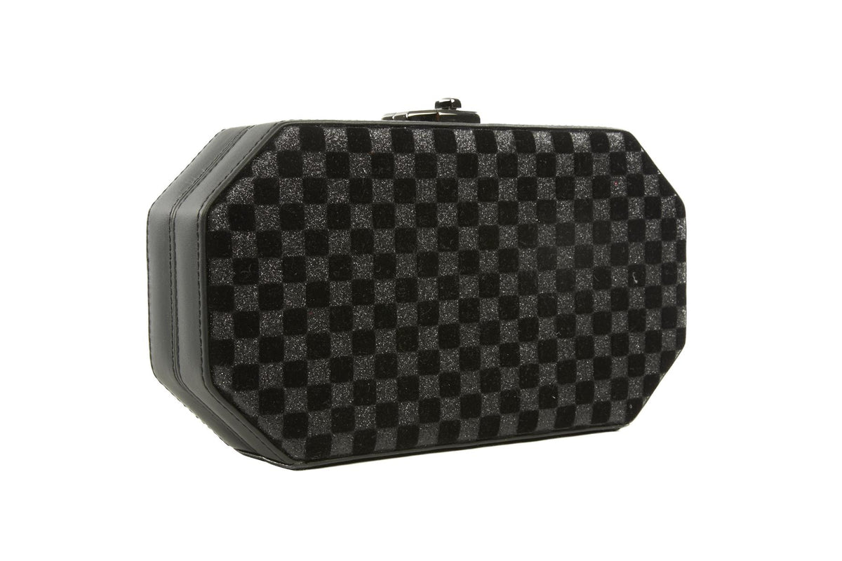 MISELA BLACK LEATHER CLUTCH