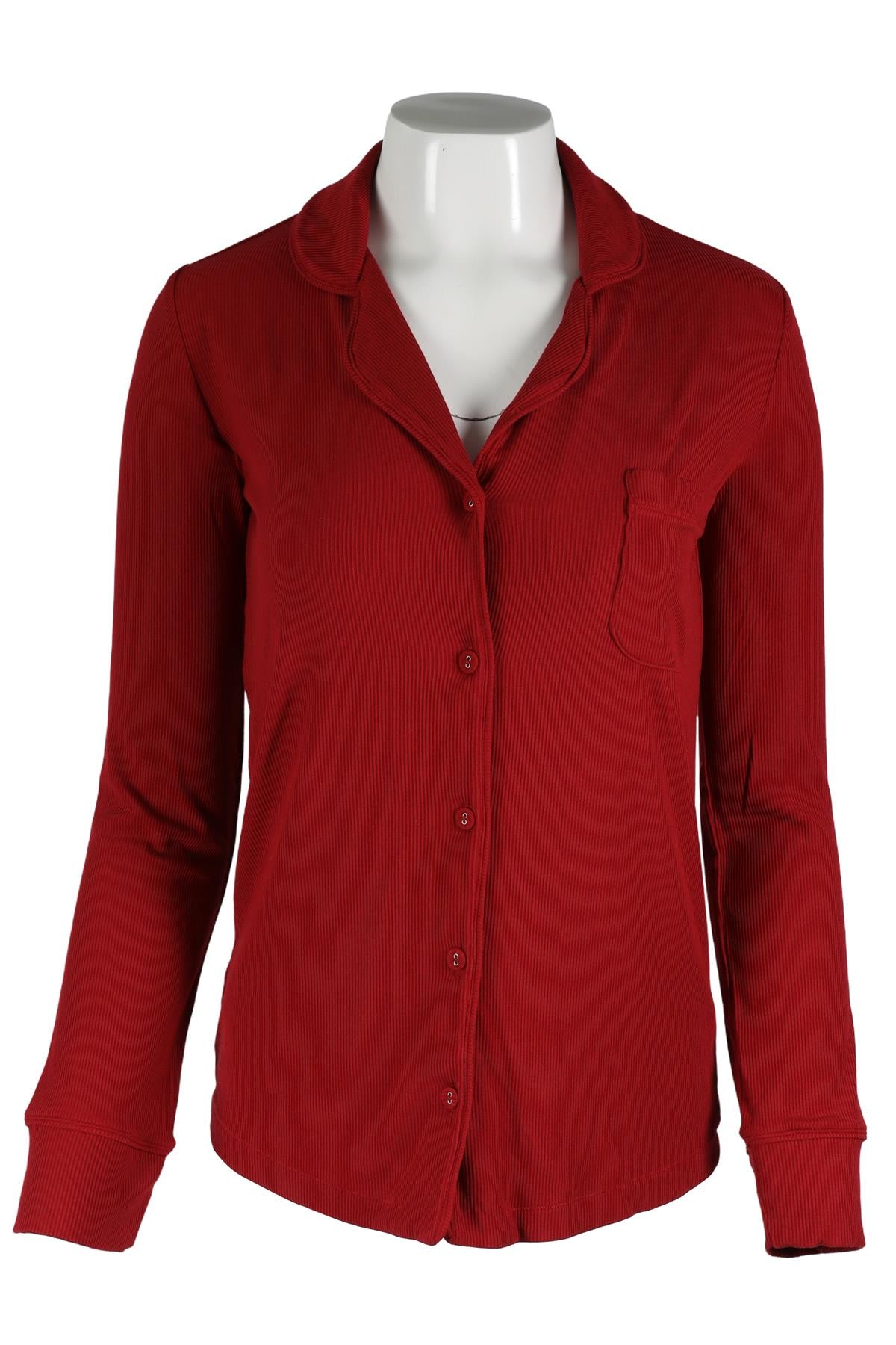 SKIMS RED MODAL PYJAMA TOP SMALL