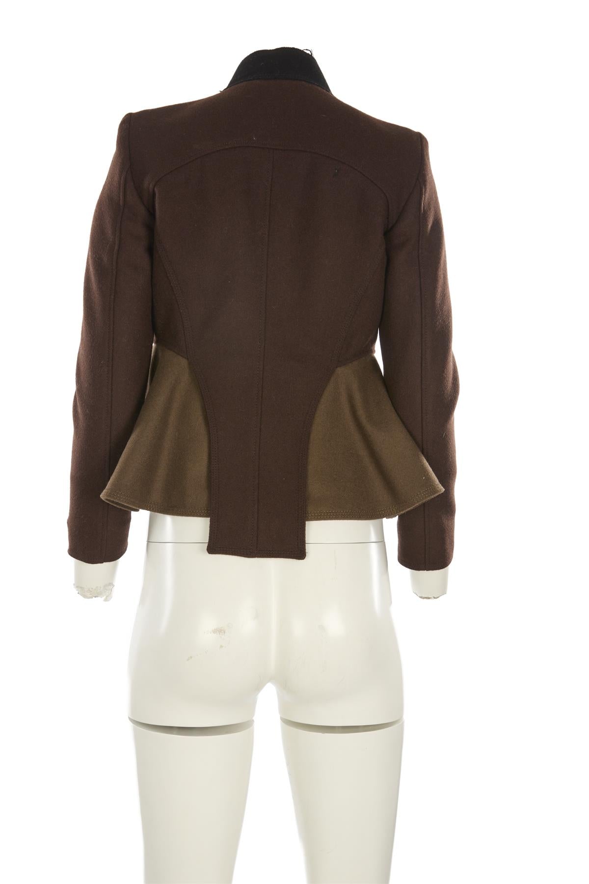 GIVENCHY BROWN 2011 WOOL JACKET FR 36 UK 8