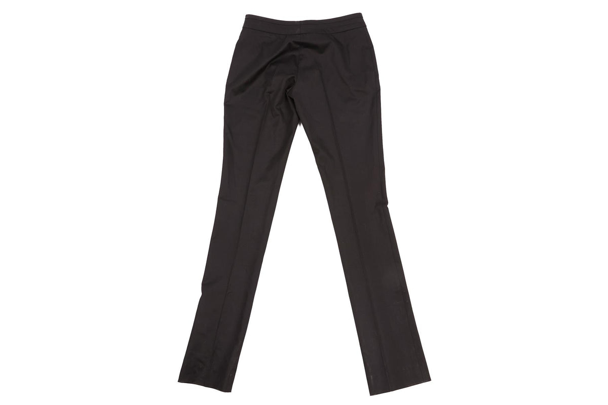 GUCCI BLACK VINTAGE WOOL STRAIGHT LEG PANTS IT 38 UK 6