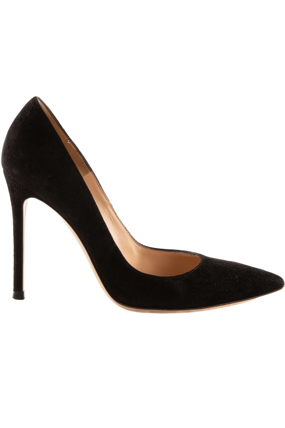 GIANVITO ROSSI BLACK SUEDE PUMPS EU 35.5