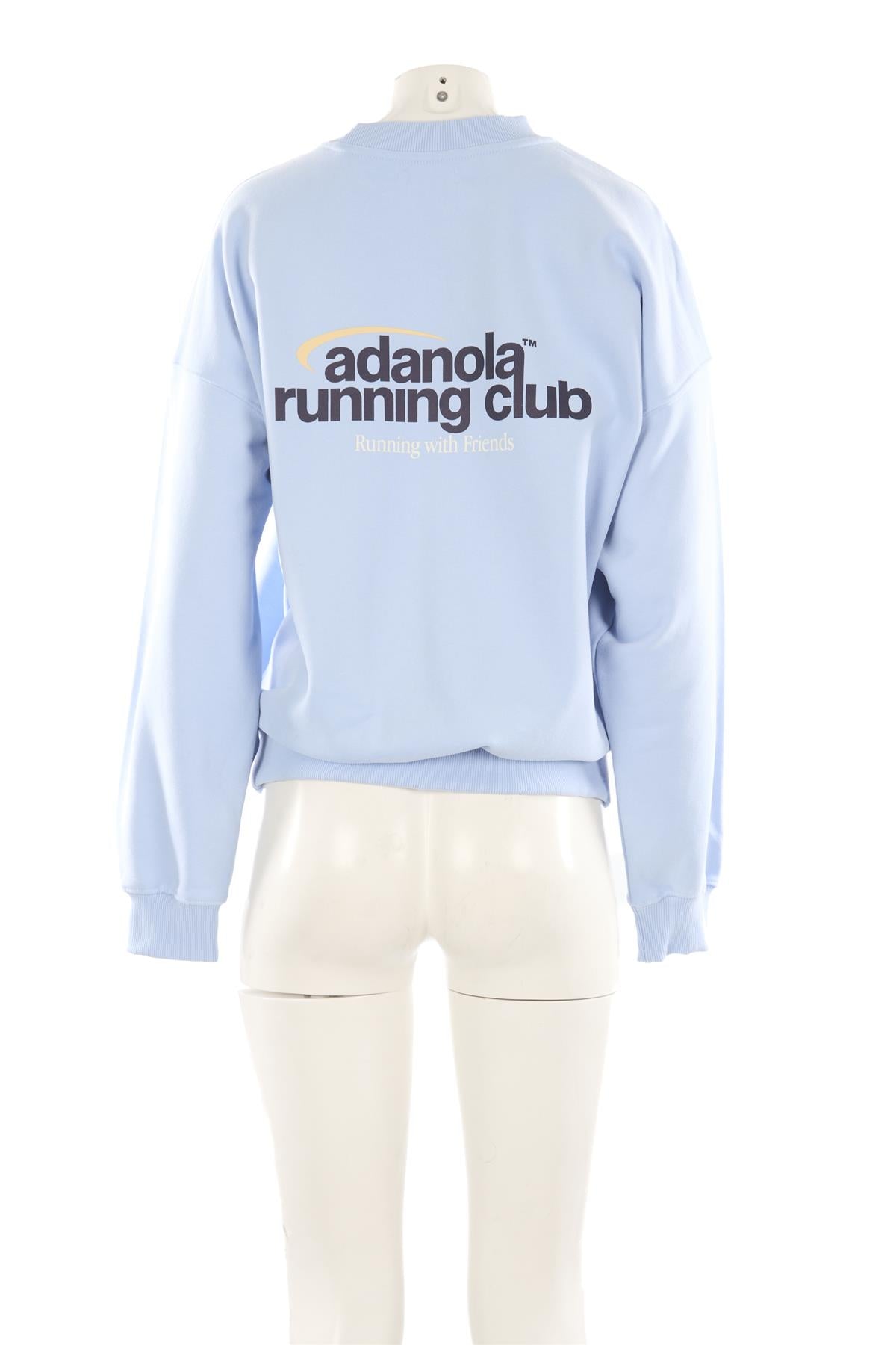 ADANOLA BLUE COTTON SWEATSHIRT SMALL