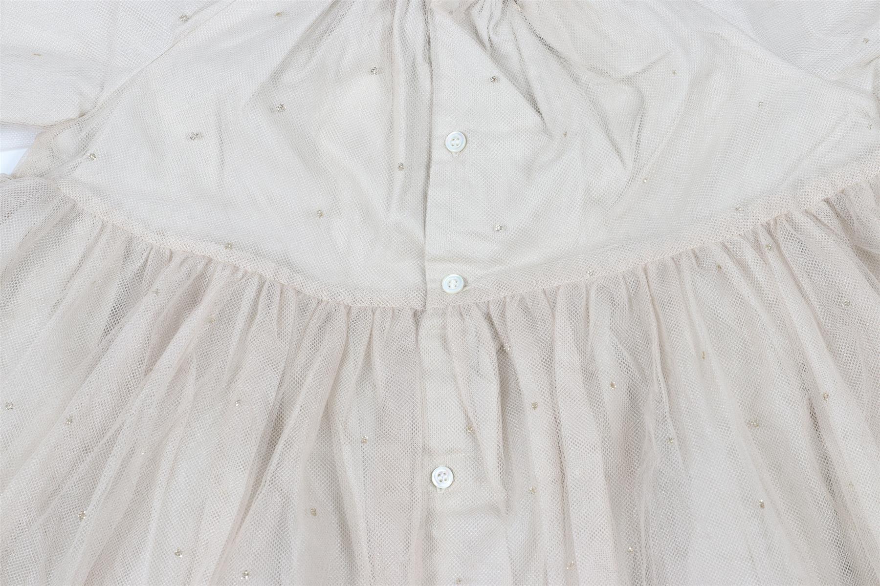 BONPOINT BEIGE KIDS GIRLS TULLE DRESS 3 YEARS