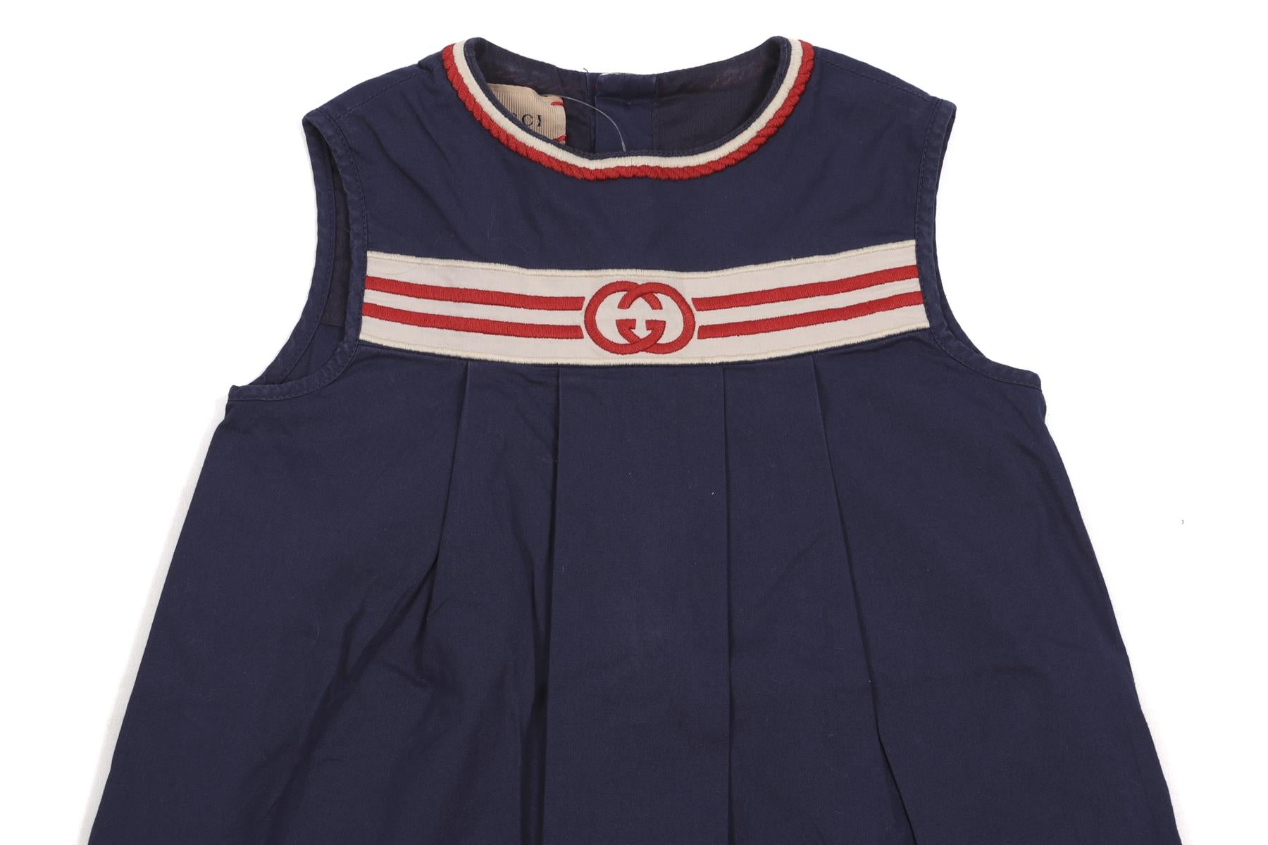 GUCCI NAVY BABY GIRLS DRESS 12-18 MONTHS