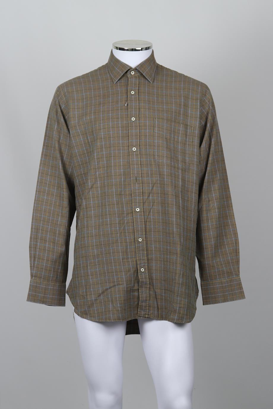 PURDEY MEN'S CHECKED COTTON SHIRT UK/US CHEST 36