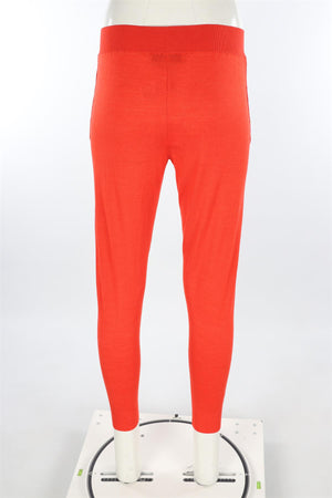 STELLA MCCARTNEY RED WOOL TAPERED PANTS IT 36 UK 4