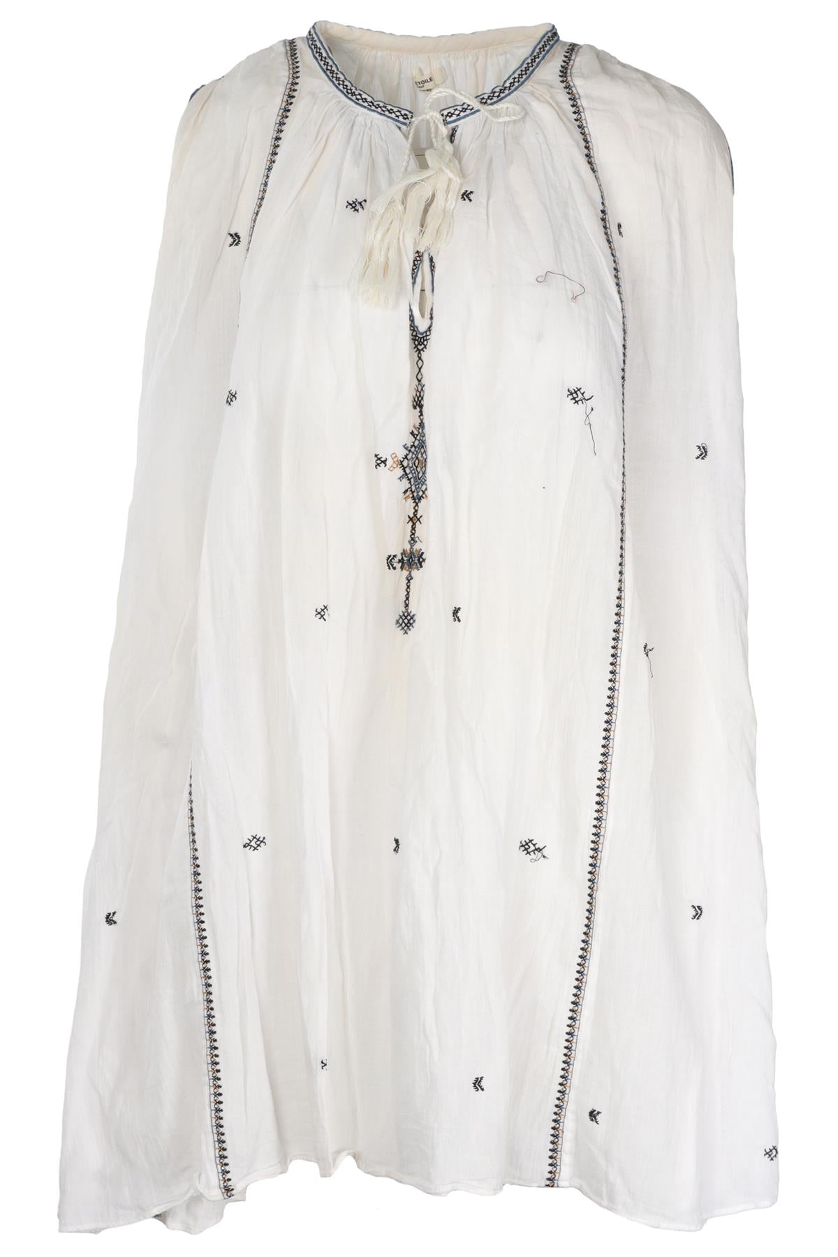 ISABEL MARANT ETOILE WHITE COTTON MINI DRESS FR 34 UK 6