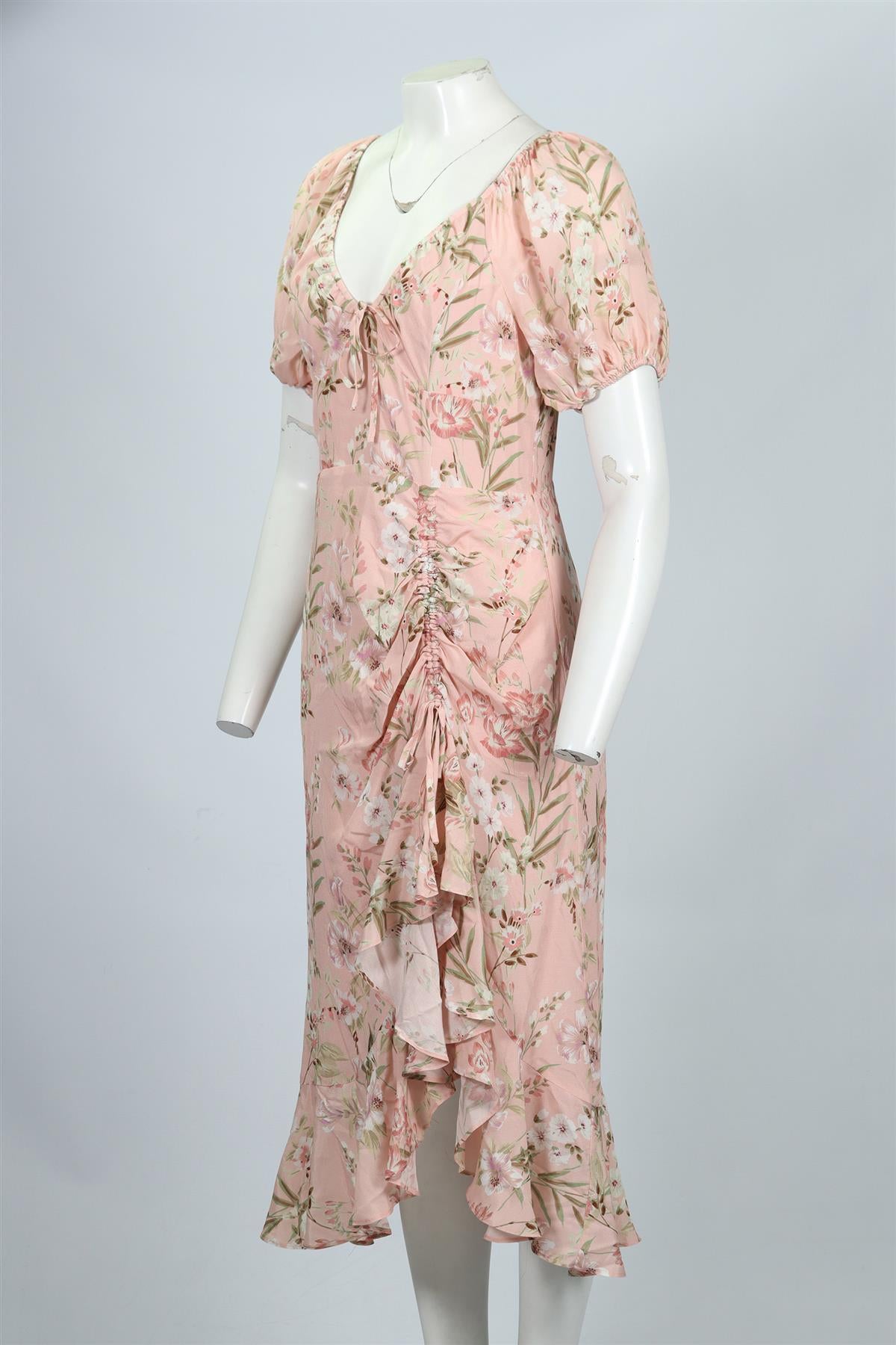 YUMI KIM CREPE MIDI DRESS LARGE