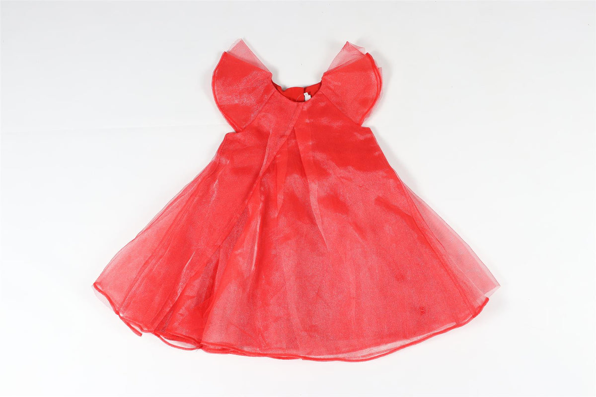 CHRISTIAN DIOR RED KIDS TULLE DRESS 4 YEARS