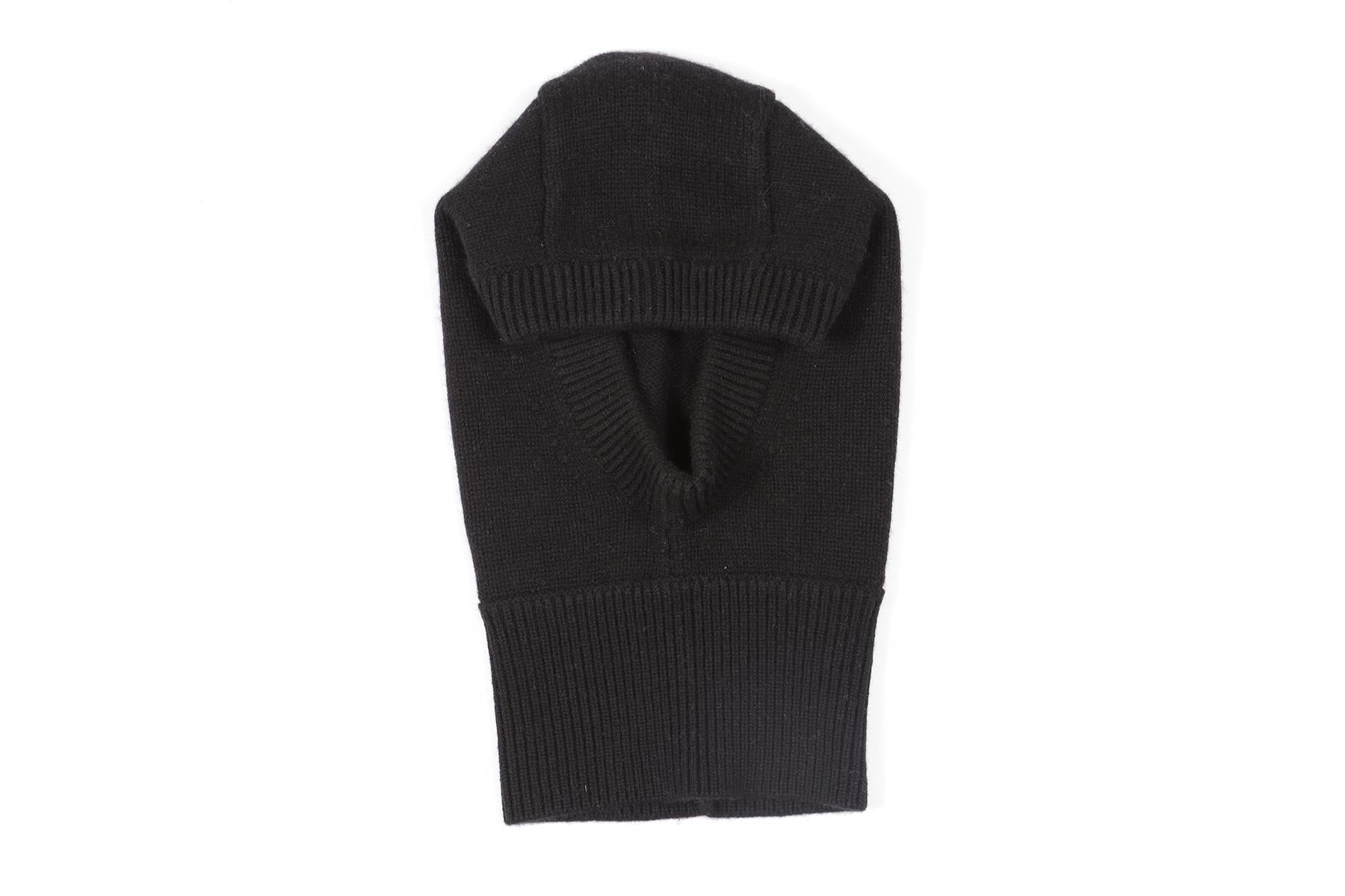 RISE & FALL BLACK WOOL BALACLAVA ONE SIZE