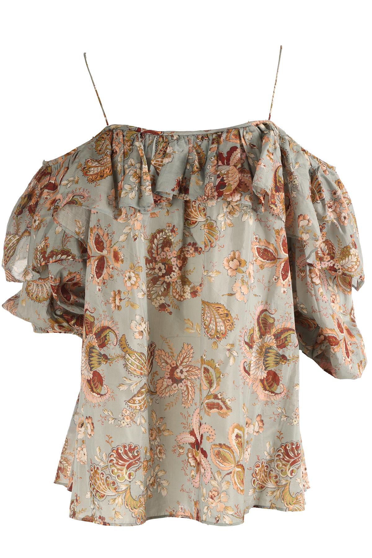 ZIMMERMANN BLUE COTTON TOP 0 UK 8