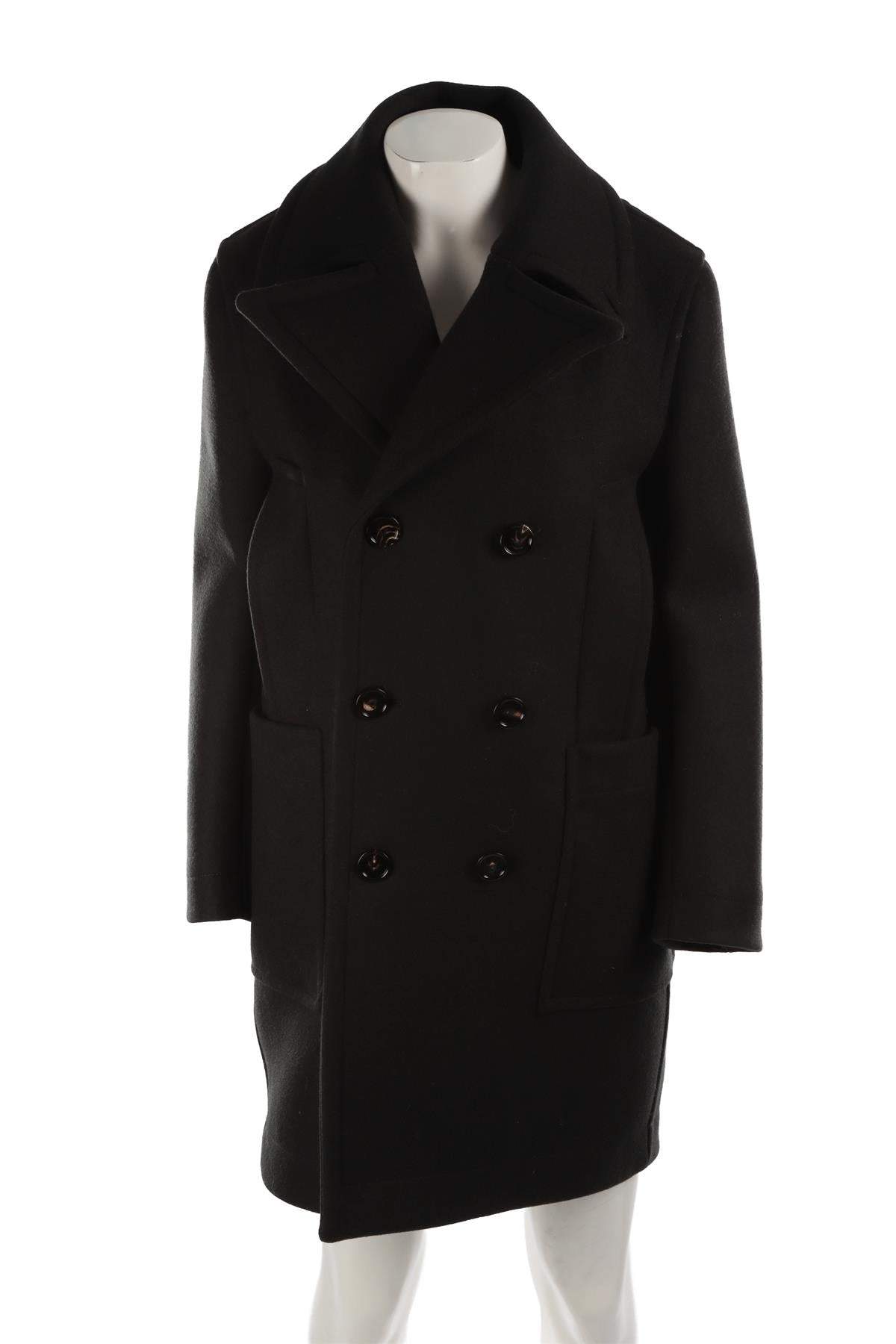 BOTTEGA VENETA GREEN WOOL COAT IT 34 UK 2
