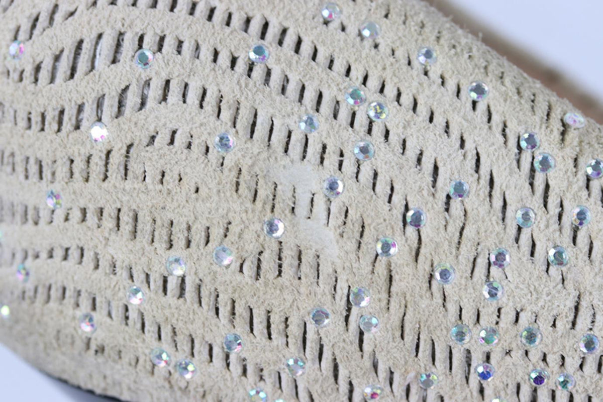 GIUSEPPE ZANOTTI CRYSTAL EMBELLISHED SUEDE PUMPS EU 37.5 UK 4.5 US 7.5