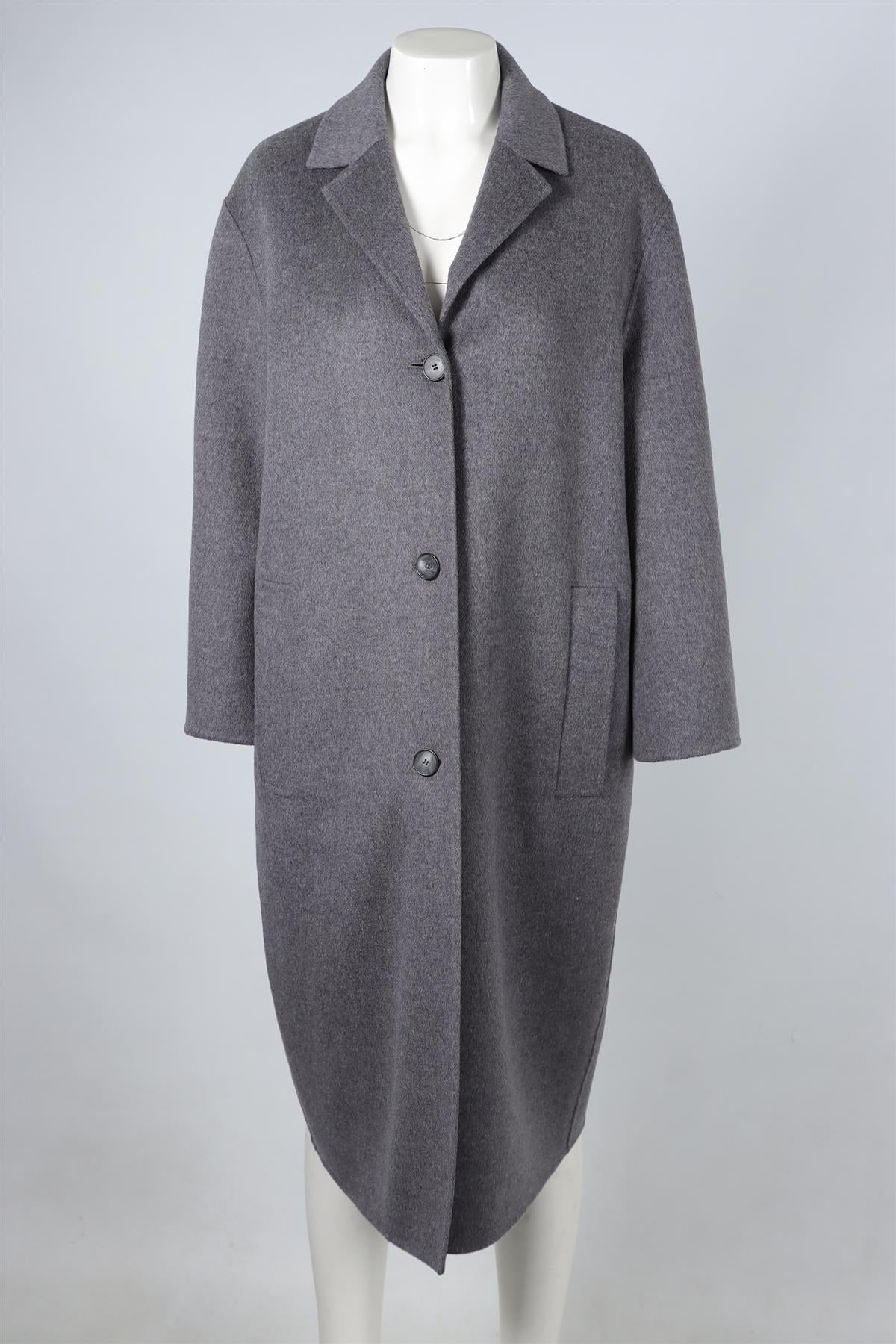 JOSEPH GREY CASHMERE COAT IT 38 UK 6