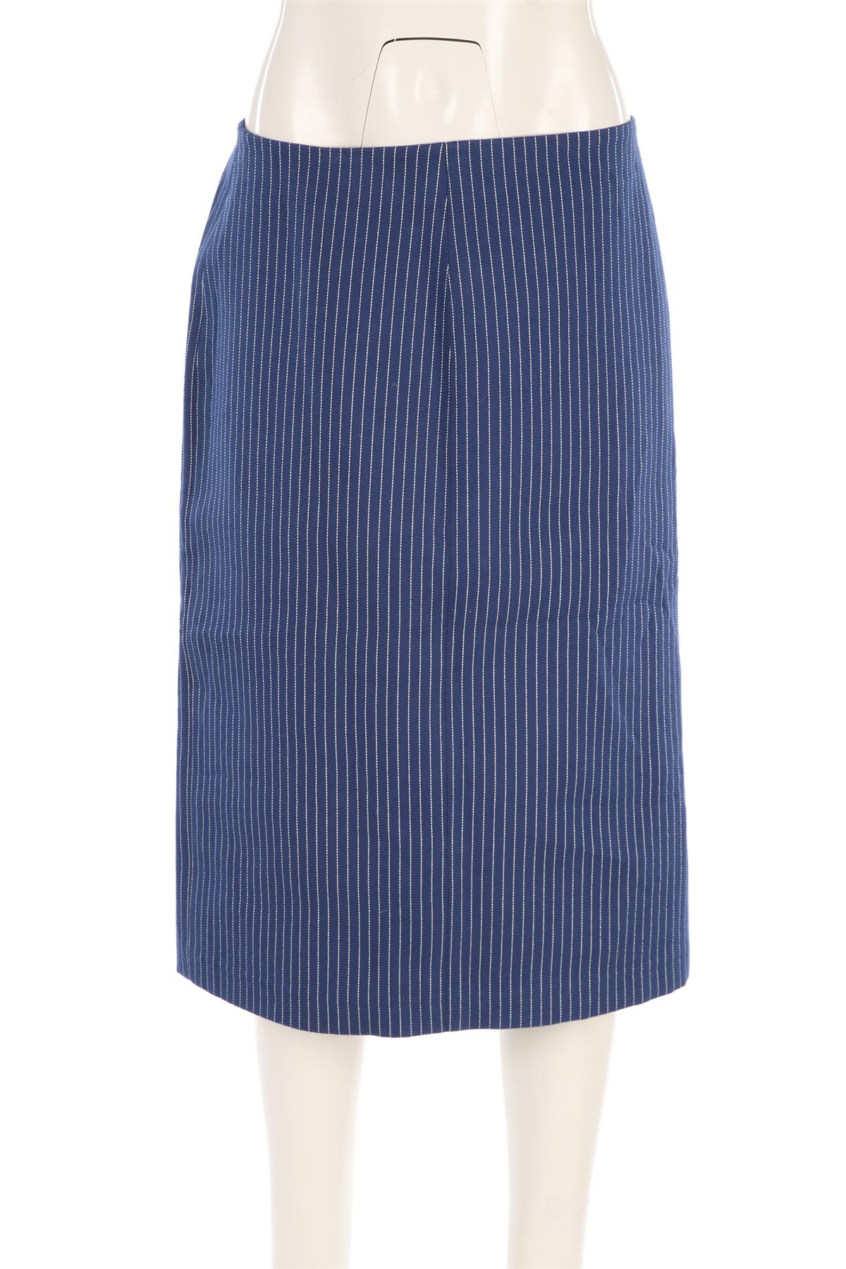 FENDI NAVY COTTON MIDI SKIRT IT 44 UK 12