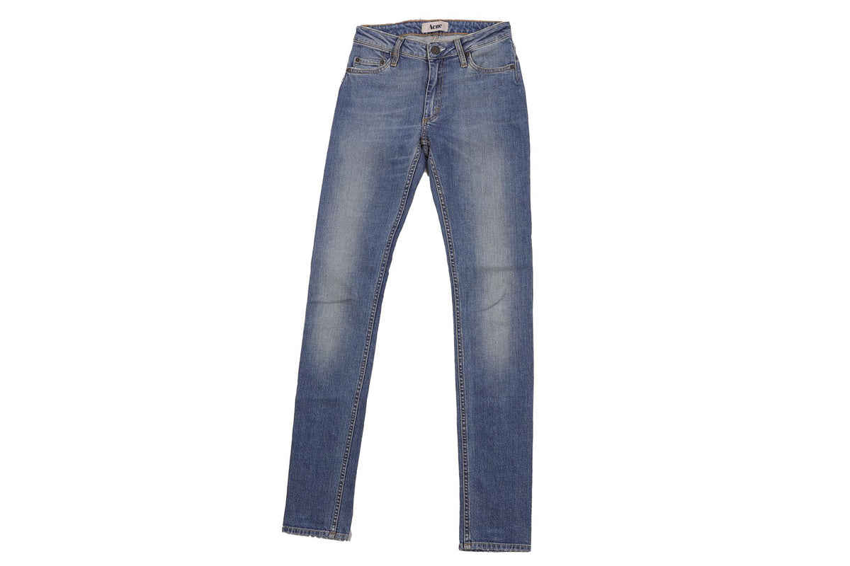 ACNE JEANS BLUE MID RISE SKINNY JEANS W26 UK 8