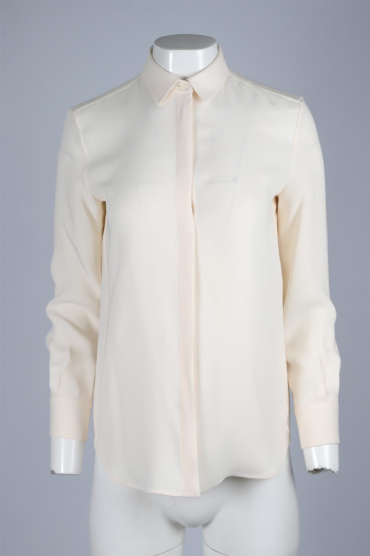 LORO PIANA CREAM SILK SHIRT IT 38 UK 6