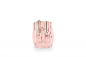 MONCLER PINK LOUISA QUILTED LEATHER SHOULDER BAG