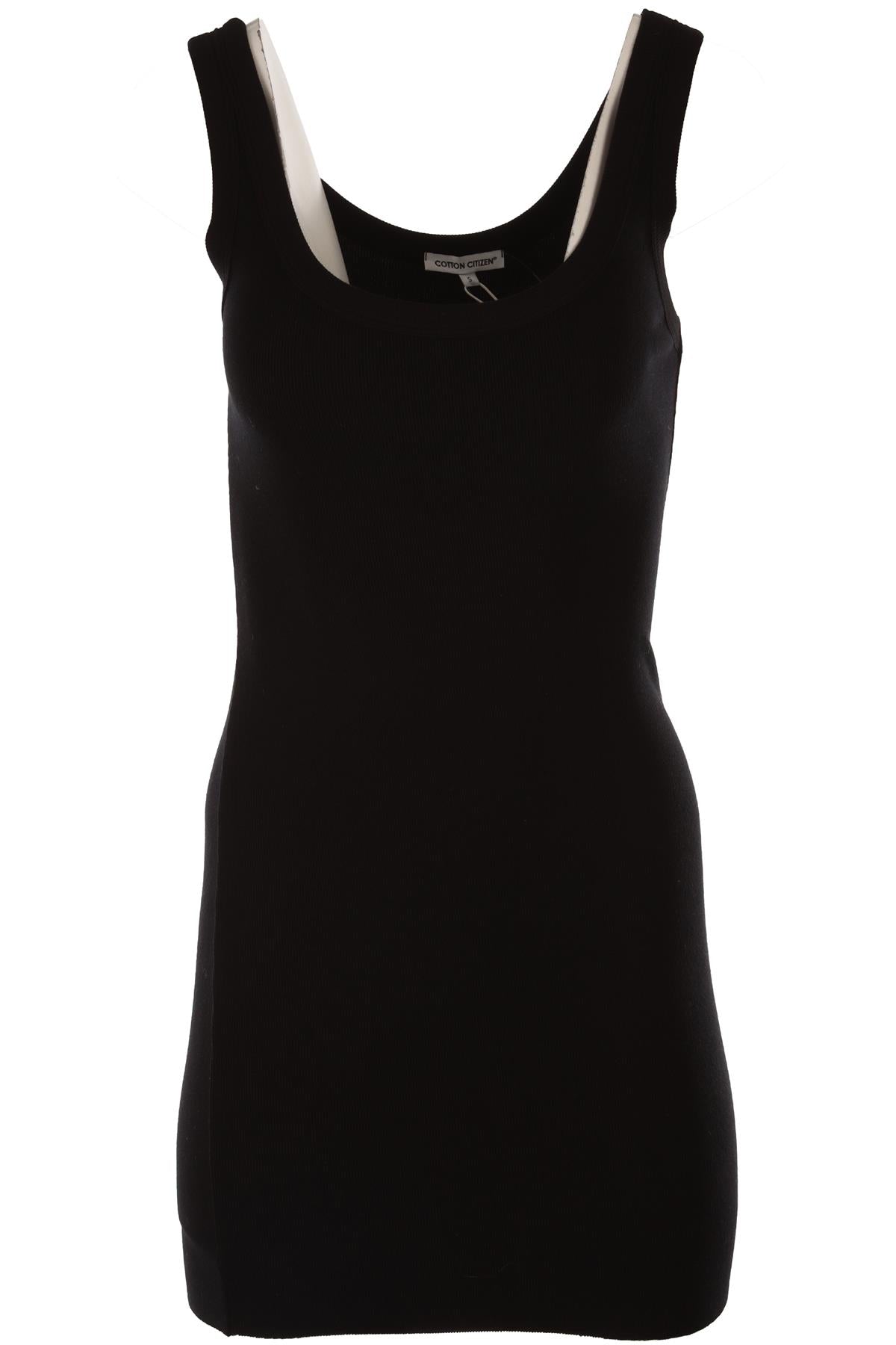 COTTON CITIZEN BLACK COTTON MINI DRESS SMALL