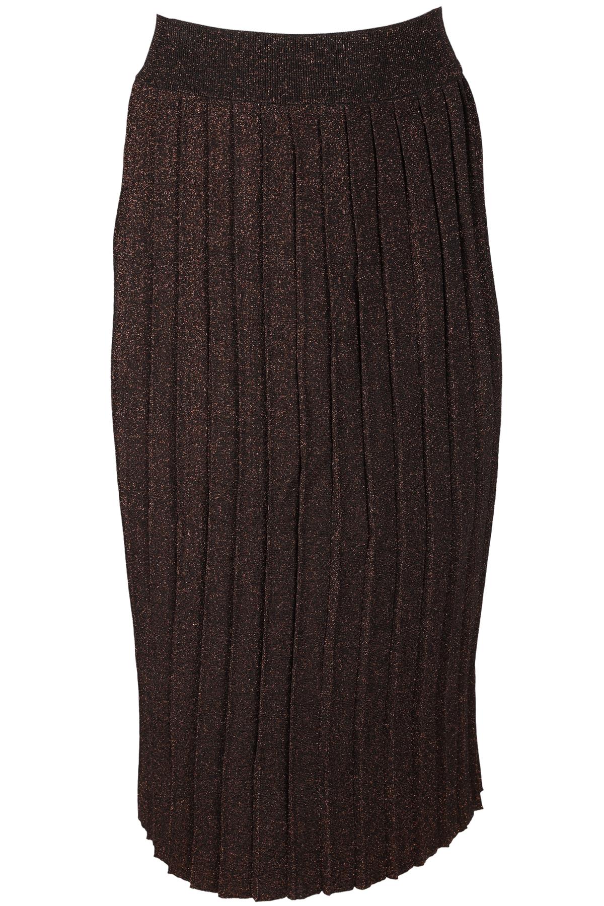 CHINTI & PARKER BRONZE KNIT MIDI SKIRT SMALL